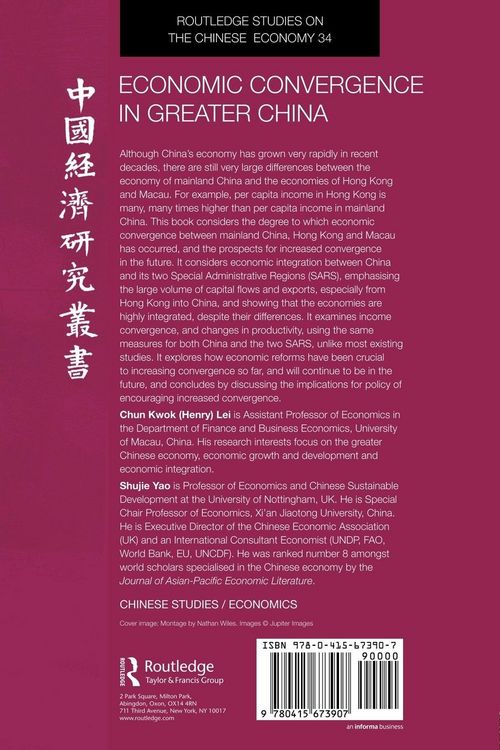 Produktbild: Economic Convergence in Greater China