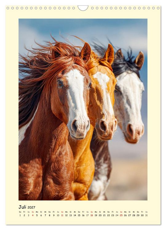 Produktbild: Westernpferde. Quarter Horse und Paint Horse auf dem Farmland (Wandkalender 2027 DIN A3 hoch), CALVENDO Monatskalender