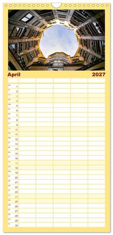 Produktbild: Familienplaner 2027 - Barcelona - Stadt der Kunstwerke und Architektur mit 5 Spalten (Wandkalender, 21 x 45 cm) CALVENDO