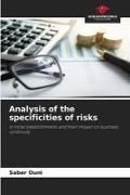 Produktbild: Analysis of the specificities of risks
