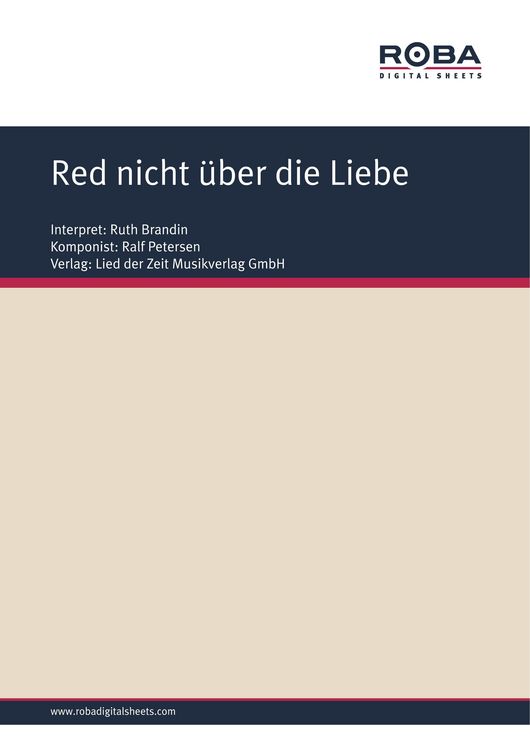 Produktbild: Red nicht &uuml;ber die Liebe