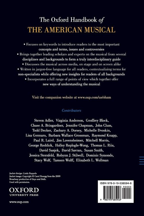 Produktbild: The Oxford Handbook of The American Musical