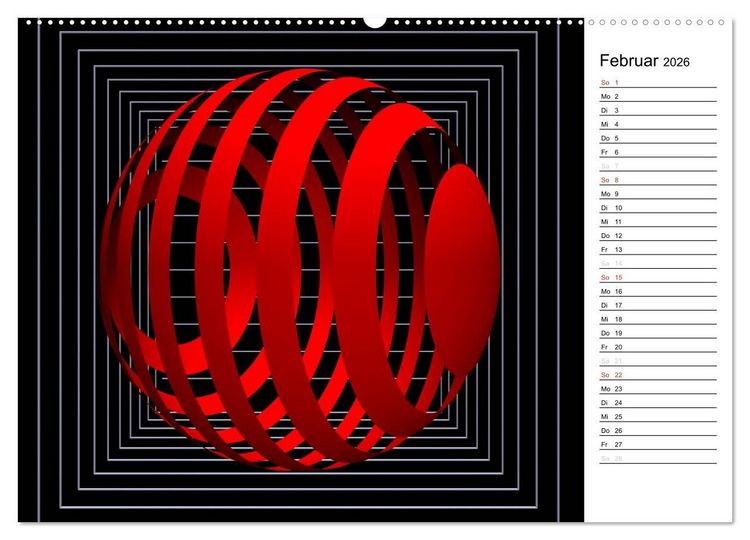 Produktbild: Mit Geometrie durch das Jahr (hochwertiger Premium Wandkalender 2026 DIN A2 quer), Kunstdruck in Hochglanz