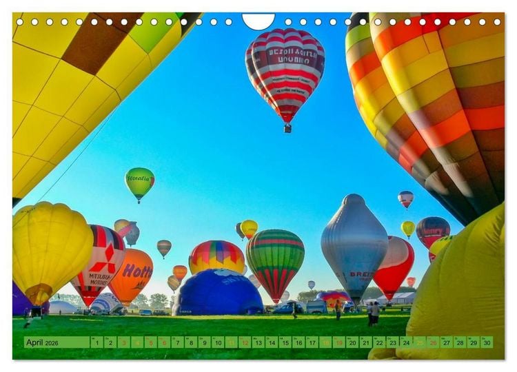 Produktbild: Fahren mit dem Ballon (Wandkalender 2026 DIN A4 quer), CALVENDO Monatskalender