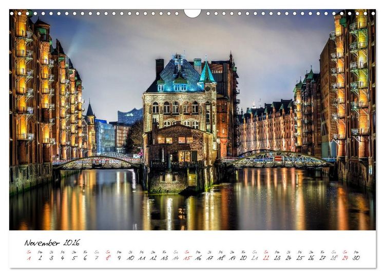 Produktbild: Mit Hamburg durchs Jahr 2026 (Wandkalender 2026 DIN A3 quer), CALVENDO Monatskalender