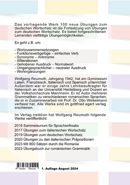 Produktbild: 100 neue &Uuml;bungen zum deutschen Wortschatz