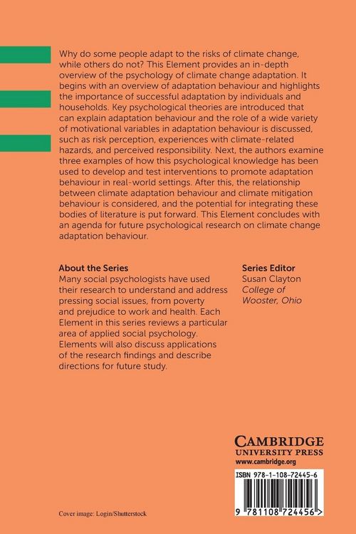 Produktbild: The Psychology of Climate Change Adaptation