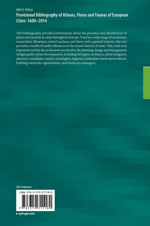 Produktbild: Provisional Bibliography of Atlases, Floras and Faunas of European Cities: 1600&ndash;2014