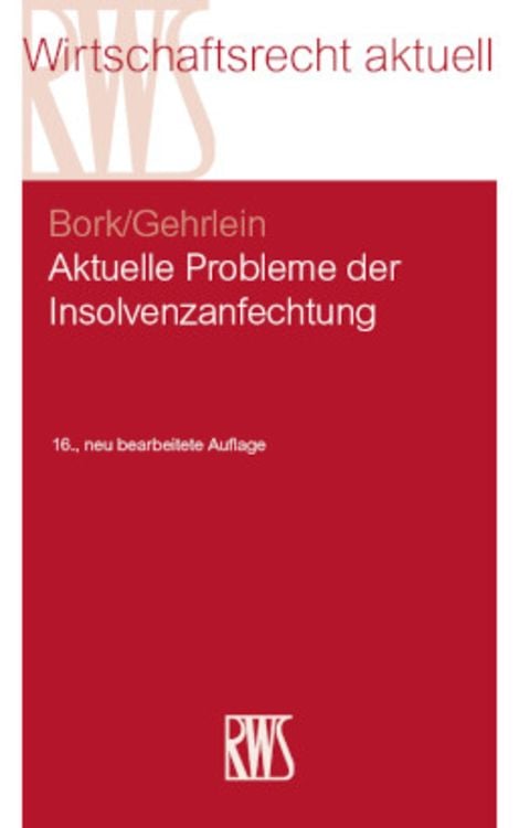 Produktbild: Aktuelle Probleme der Insolvenzanfechtung