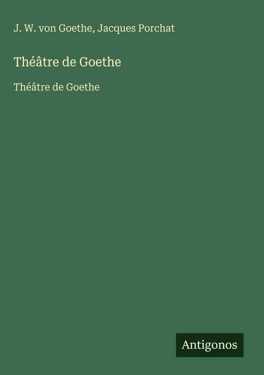 Produktbild: Th&eacute;&acirc;tre de Goethe