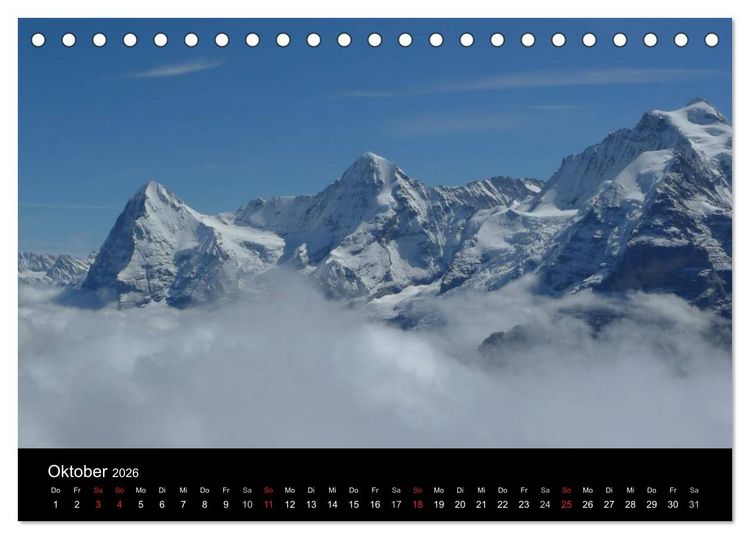 Produktbild: Die Welt der Berge (Tischkalender 2026 DIN A5 quer), CALVENDO Monatskalender