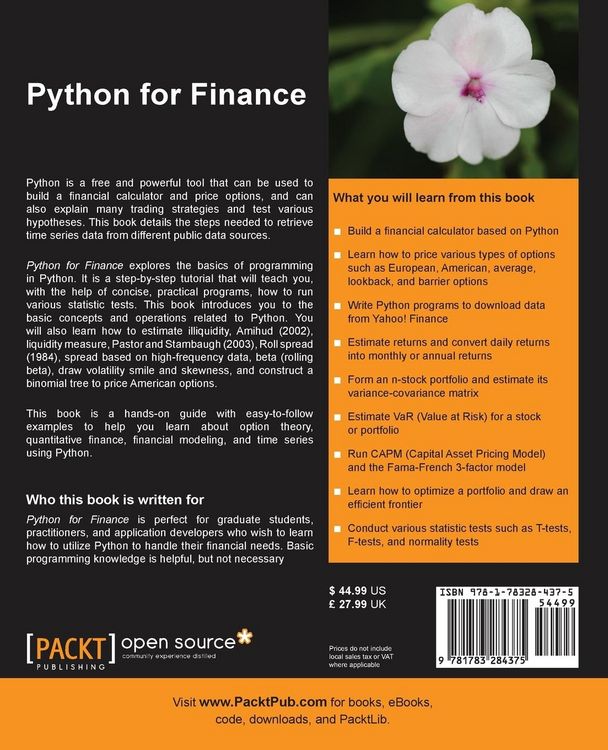Produktbild: Python for Finance