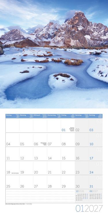Produktbild: Alpen Kalender 2027 - 30x30 - Art12