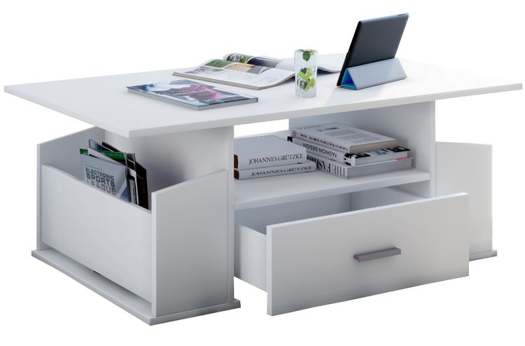 Produktbild: Holz Sofatisch Couchtisch Schublade Junata