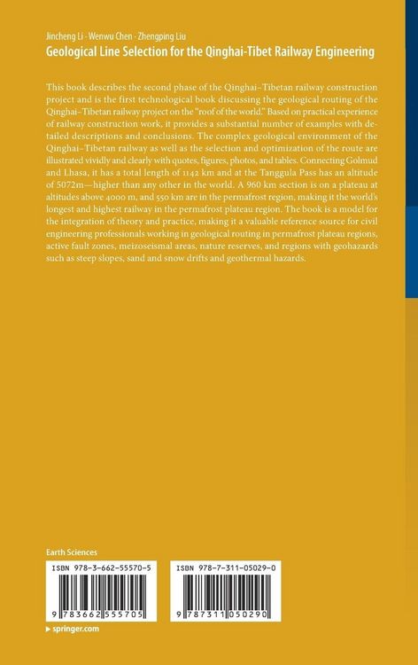 Produktbild: Geological Line Selection for the Qinghai-Tibet Railway Engineering