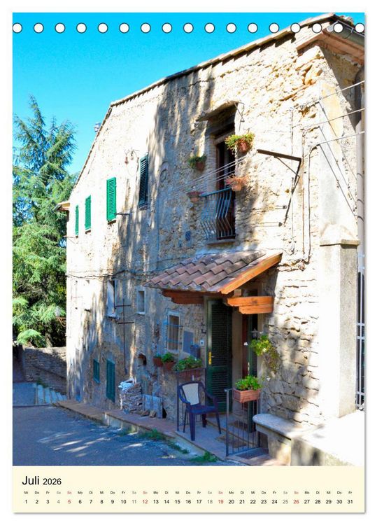 Produktbild: Toskana - Unterwegs in Volterra (Tischkalender 2026 DIN A5 hoch), CALVENDO Monatskalender