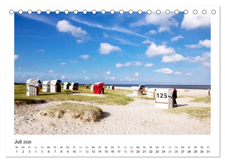 Produktbild: OSTFRIESLAND Strand und Mee(h)r (Tischkalender 2026 DIN A5 quer), CALVENDO Monatskalender