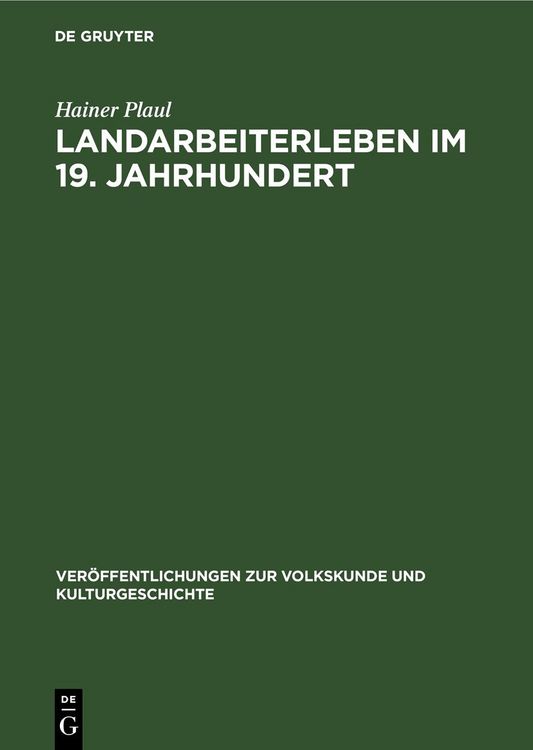 Produktbild: Landarbeiterleben im 19. Jahrhundert