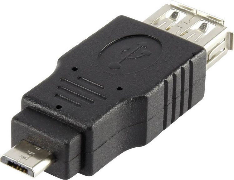 Produktbild: Renkforce USB 2.0 Adapter [1x USB 2.0 Stecker Micro-B - 1x USB 2.0 Buchse A] rf-usba-07