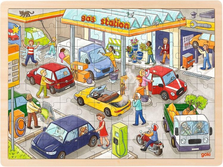 Produktbild: Einlegepuzzle Tankstelle