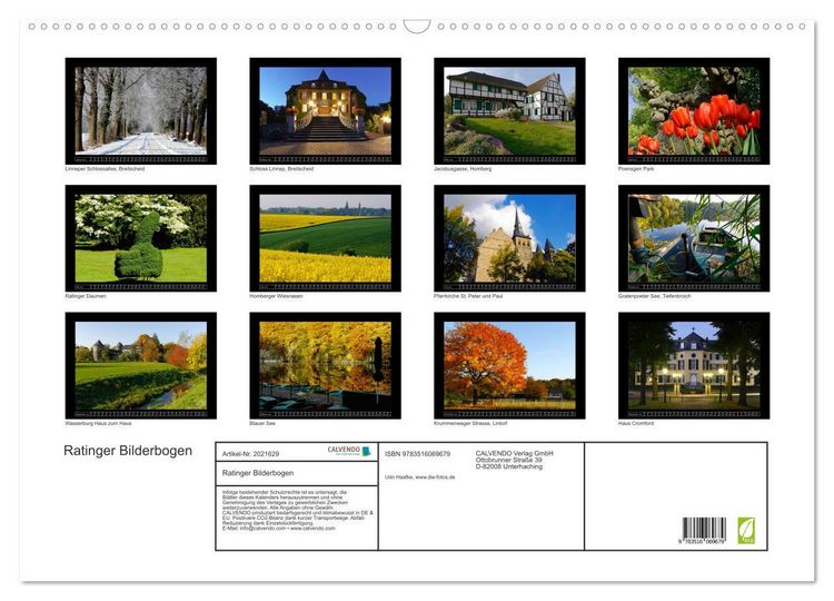 Produktbild: Ratinger Bilderbogen (Wandkalender 2026 DIN A2 quer), CALVENDO Monatskalender