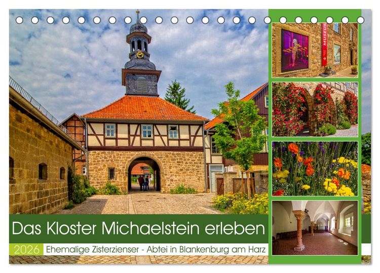 Produktbild: Das Kloster Michaelstein erleben &ndash; Ehemalige Zisterzienser &ndash; Abtei in Blankenburg am Harz (Tischkalender 2026 DIN A5 quer), CALVENDO Monatskalender