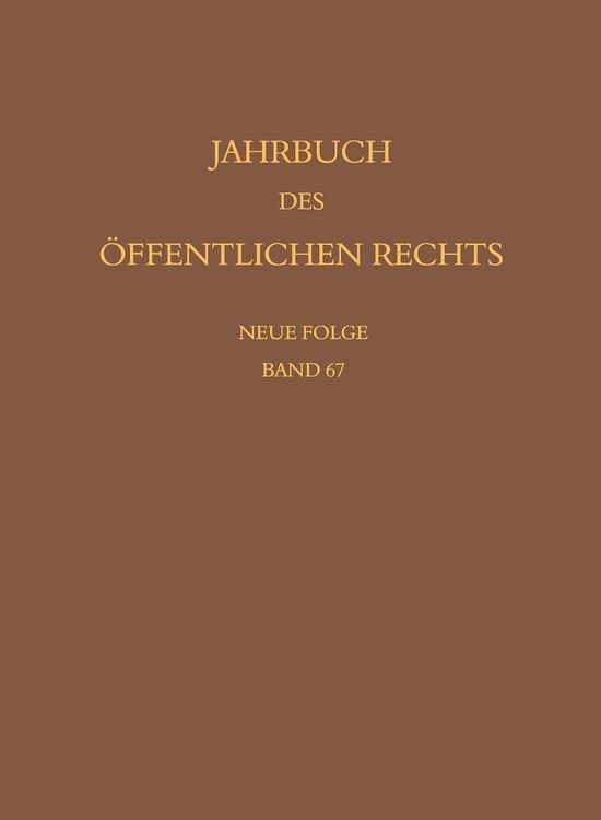 Produktbild: Jahrbuch des &ouml;ffentlichen Rechts der Gegenwart. Neue Folge