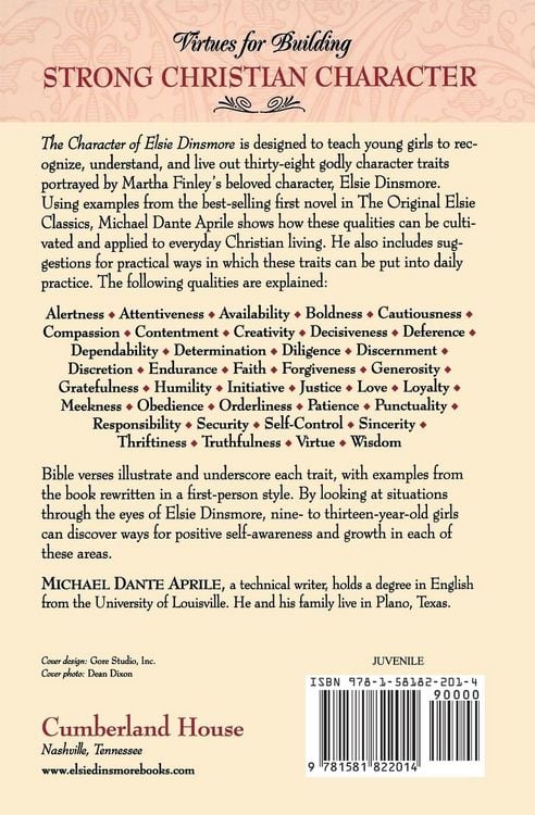Produktbild: The Character of Elsie Dinsmore