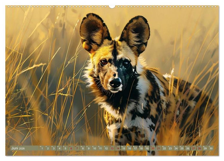 Produktbild: Die wilden Hunde (Wandkalender 2026 DIN A2 quer), CALVENDO Monatskalender
