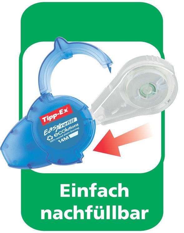 Produktbild: BIC Korrekturroller Tipp-Ex Easy Refill inkl. 1 Nachf&uuml;lleinheit