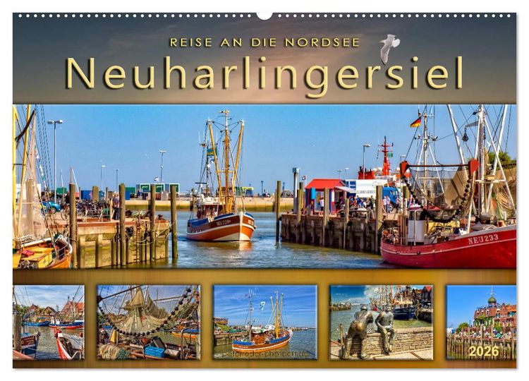 Produktbild: Reise an die Nordsee - Neuharlingersiel (Wandkalender 2026 DIN A2 quer), CALVENDO Monatskalender