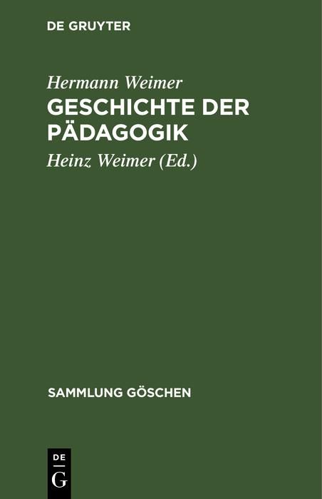 Produktbild: Geschichte der P&auml;dagogik