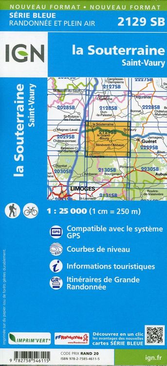Produktbild: La Souterraine.St-Vaury 1:25 000