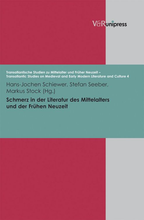 Produktbild: Schmerz in der Literatur des Mittelalters