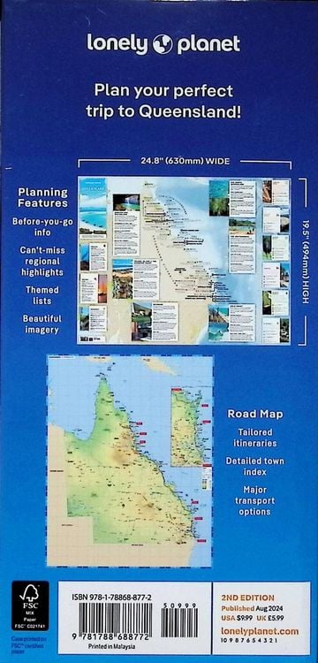 Produktbild: Lonely Planet Queensland Planning Map