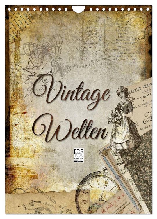 Produktbild: Vintage Welten (Wandkalender 2026 DIN A4 hoch), CALVENDO Monatskalender