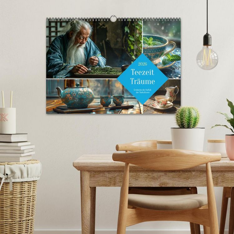 Produktbild: Teezeit Tr&auml;ume (Wandkalender 2026 DIN A3 quer), CALVENDO Monatskalender