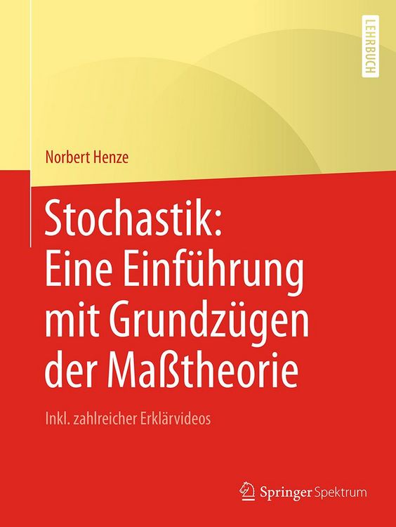 Produktbild: Stochastik: Eine Einf&uuml;hrung mit Grundz&uuml;gen der Ma&szlig;theorie
