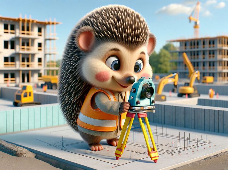 Produktbild: CALVENDO Puzzle Der sorgf&auml;ltige Igel als Vermesser: Pr&auml;zision auf der Baustelle | 2000 Teile Lege-Gr&ouml;&szlig;e 90x67cm Foto-Puzzle f&uuml;r gl&uuml;ckliche Stunden