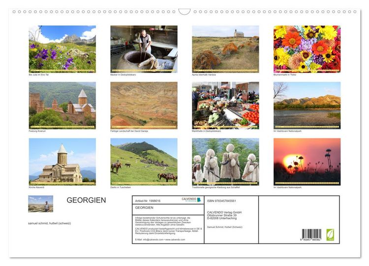 Produktbild: GEORGIEN (Wandkalender 2026 DIN A2 quer), CALVENDO Monatskalender