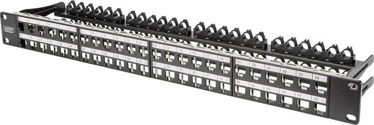 Produktbild: Digitus DN-91424 48 Port Netzwerk-Patchpanel 483 mm (19") 1 HE Unbest&uuml;ckt