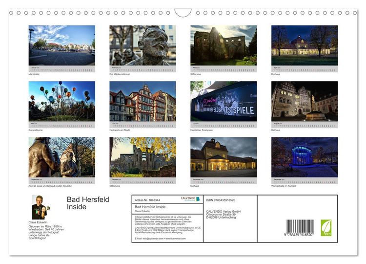 Bad Hersfeld Inside (Wandkalender 2025 DIN A3 quer), CALVENDO Monatskalender