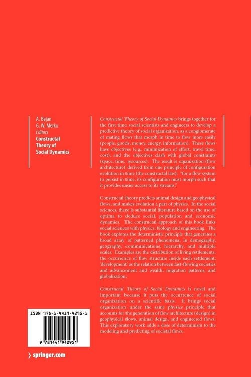 Produktbild: Constructal Theory of Social Dynamics