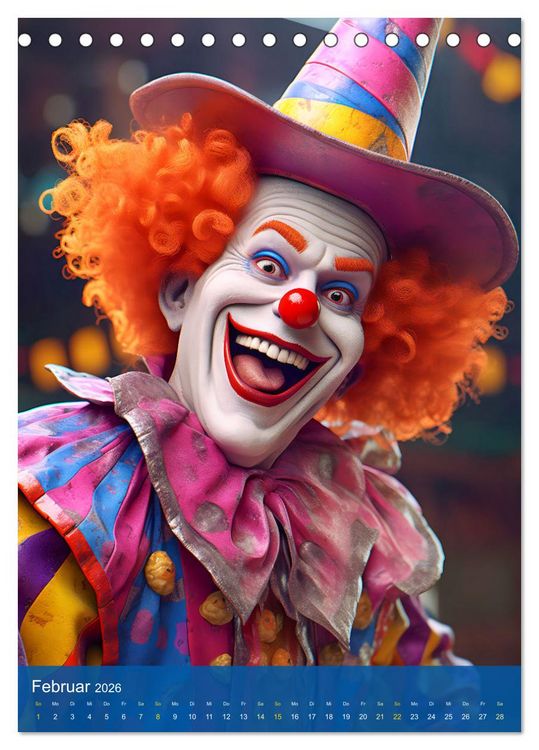 Produktbild: Ein Hauch von Magie - Schrille Clowns im Rampenlicht (Tischkalender 2026 DIN A5 hoch), CALVENDO Monatskalender