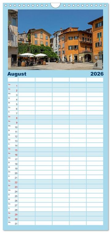 Produktbild: Familienplaner 2026 - Lago Maggiore - Mediterranes Flair umgeben von Bergen mit 5 Spalten (Wandkalender, 21 x 45 cm) CALVENDO