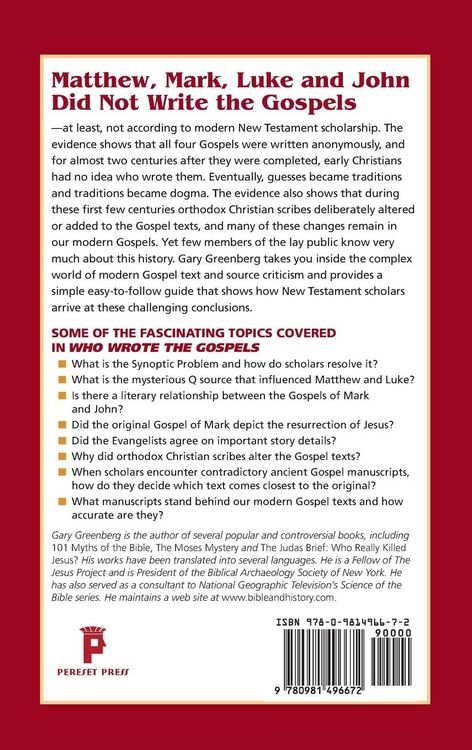 Produktbild: Who Wrote the Gospels? Why New Testament Scholars Challenge Church Traditions