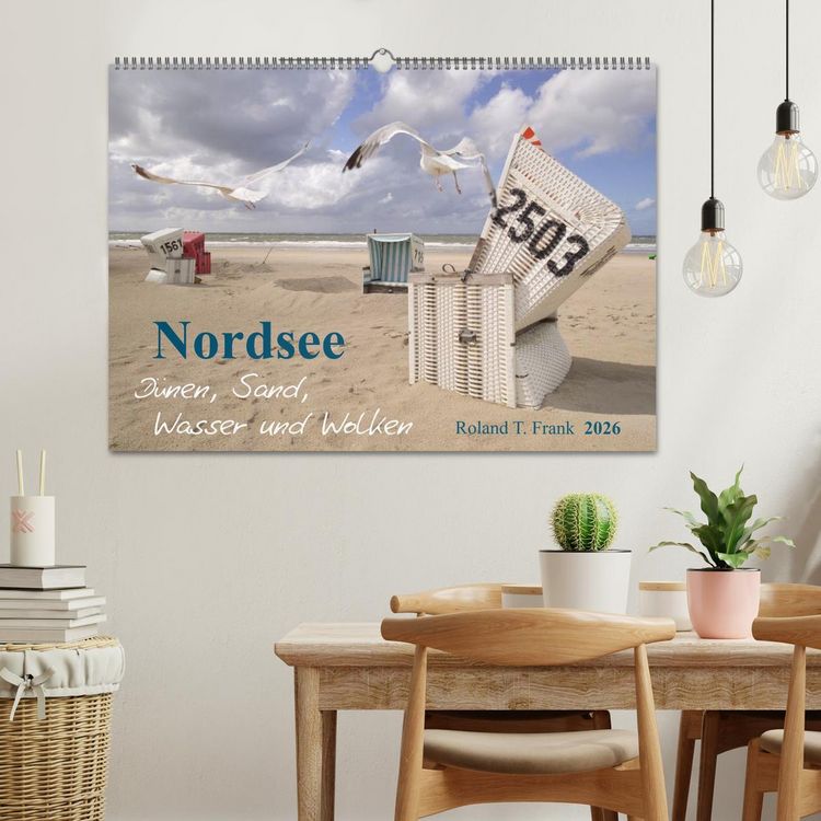 Produktbild: Nordsee &ndash; D&uuml;nen, Sand, Wasser und Wolken (Wandkalender 2026 DIN A2 quer), CALVENDO Monatskalender