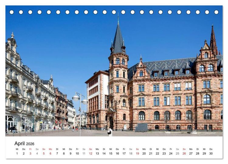 Produktbild: Highlights von Wiesbaden (Tischkalender 2026 DIN A5 quer), CALVENDO Monatskalender