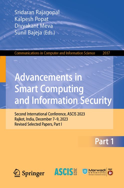 Produktbild: Advancements in Smart Computing and Information Security