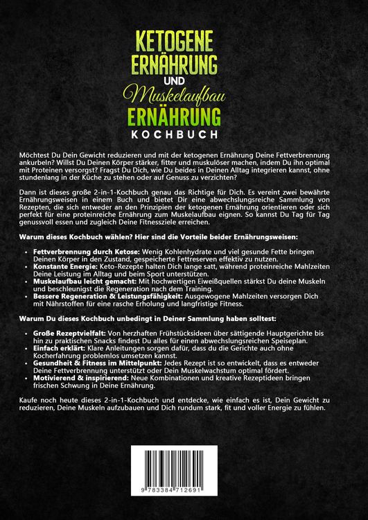 Produktbild: Ketogene Ern&auml;hrung und Muskelaufbau Ern&auml;hrung Kochbuch